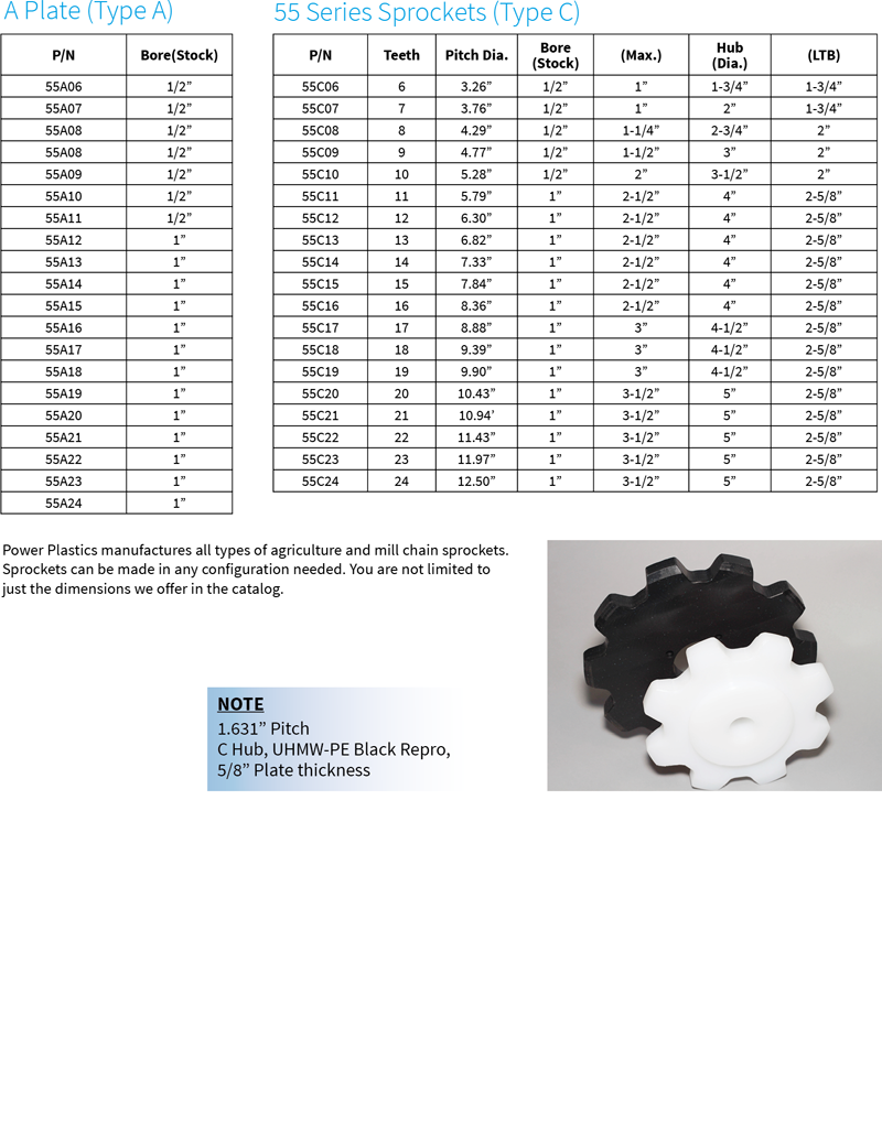 55 Series Sprockets