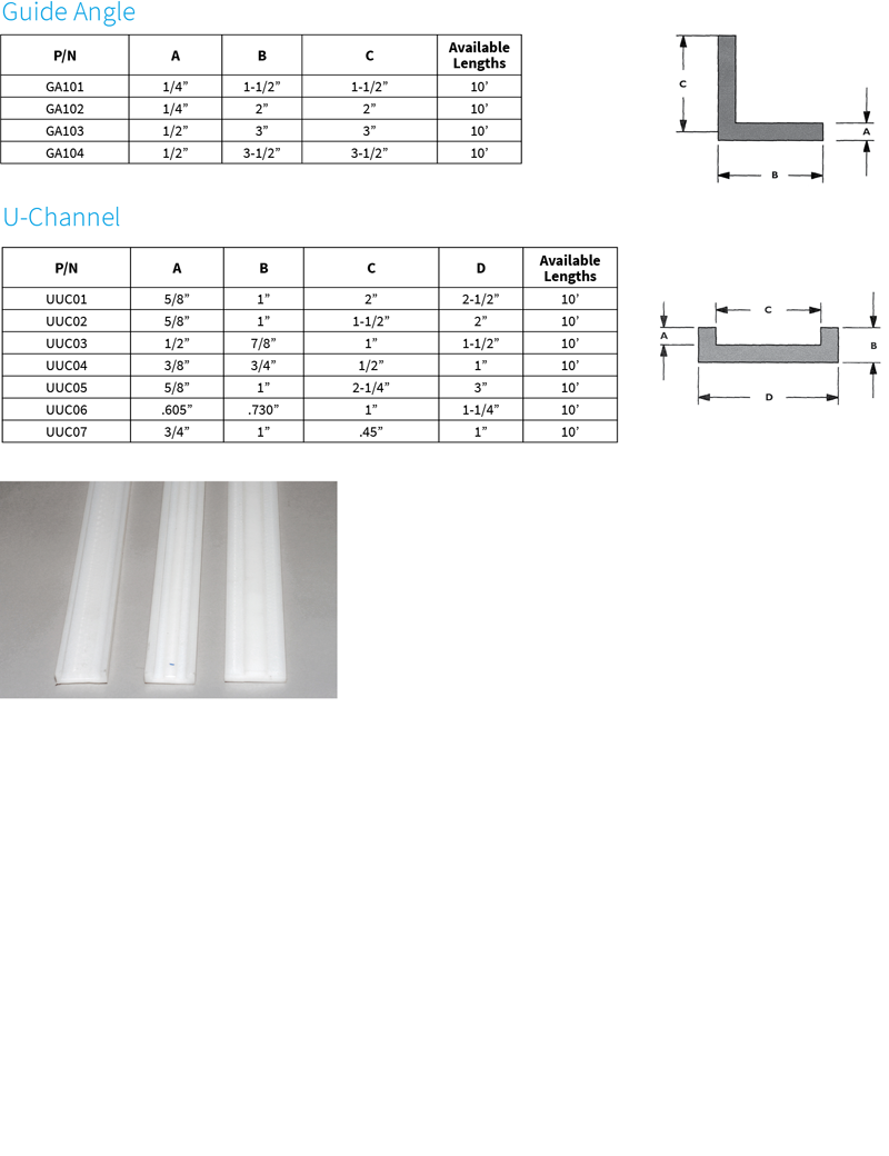 Extrudes Wearstrips